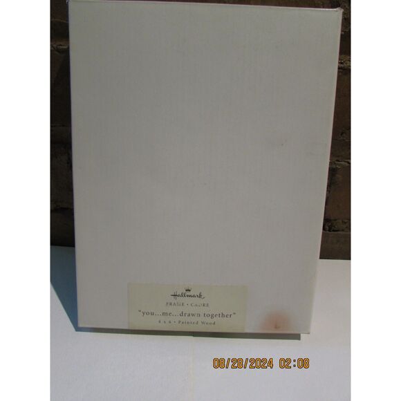 HALLMARK 4X6 PICTURE FRAME NEW YOU ME DRAWN TOGETHER YELLOW HEARTS PENCILS - Picture 8 of 9